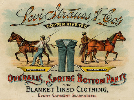 Une publicité de 1886 pour le Jean 501.( © Collection Levi Strauss & Co)