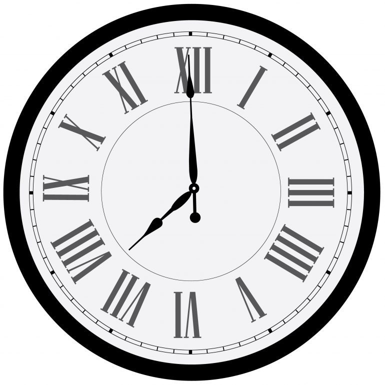 Voici une horloge avec des chiffres romains © Fotolia