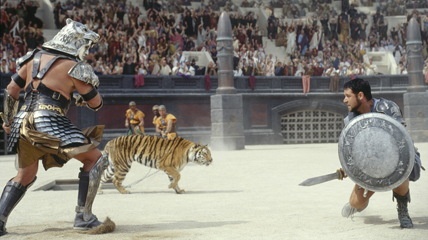 L'acteur Russell Crow (à droite) est le héros du film "Gladiator" . (© Dreamworks pictures / Universal Pictures)