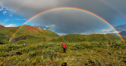 Double arc-en-ciel. Parc national St-Elias en Alaska. © Eric Rolph