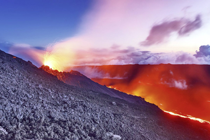 Eruption du Piton de la Fournaise (Réunion). ©en.reunion.fr