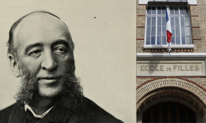 Portrait de Jules Ferry et école dans le 15ème arrondissement de Paris © Robarts - University of Toronto /Atlantis-Adobe Stock