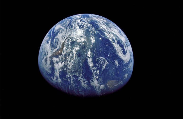 Vue de la terre depuis la lune par Apollo 15 © NASA/JSC