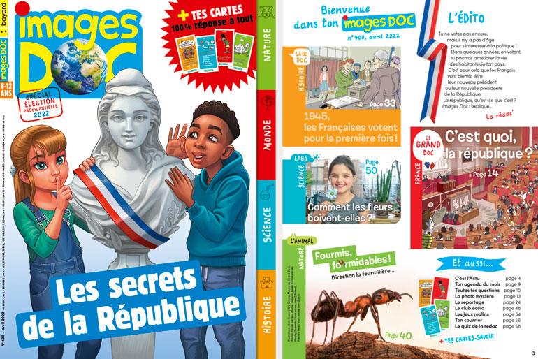 Sommaire du magazine Images Doc n°400, avril 2022 - Les secrets de la République