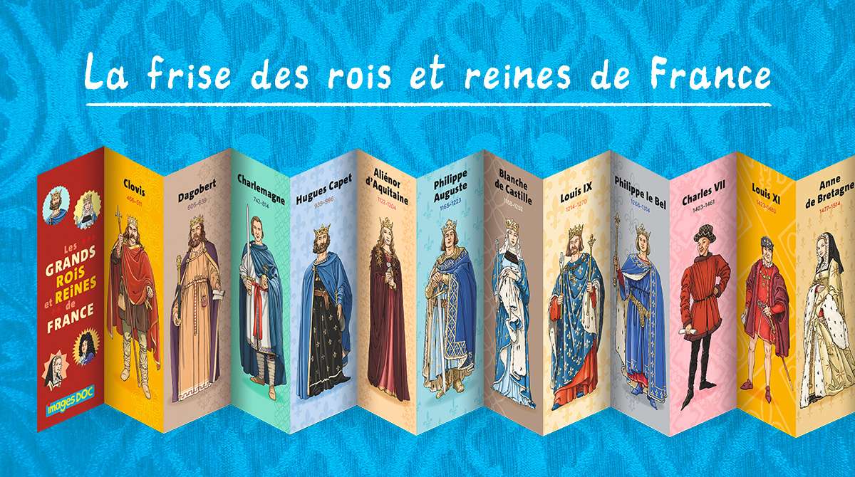 Frise des rois et des reines de France - Images Doc