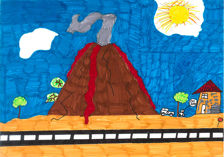 Concours de dessins - Volcan