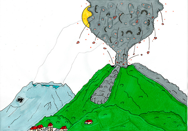 Concours de dessins - Volcan