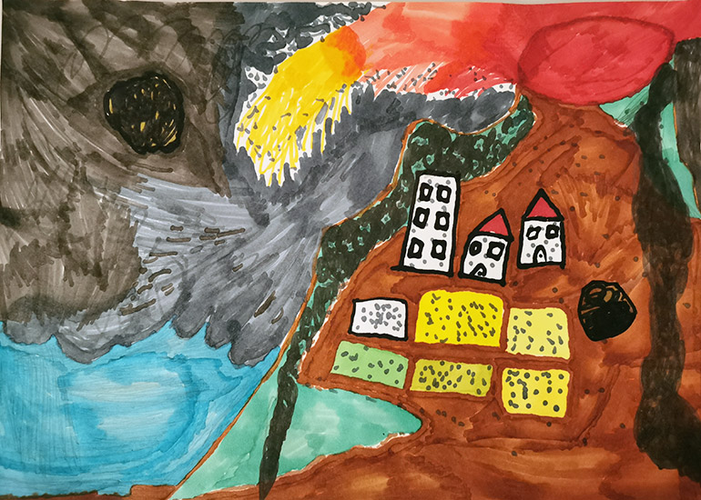 Concours de dessins - Volcan