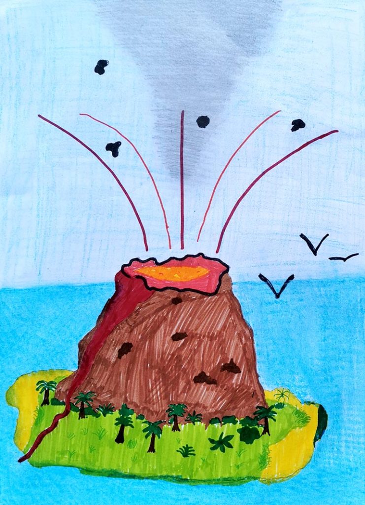 Concours de dessins - Volcan