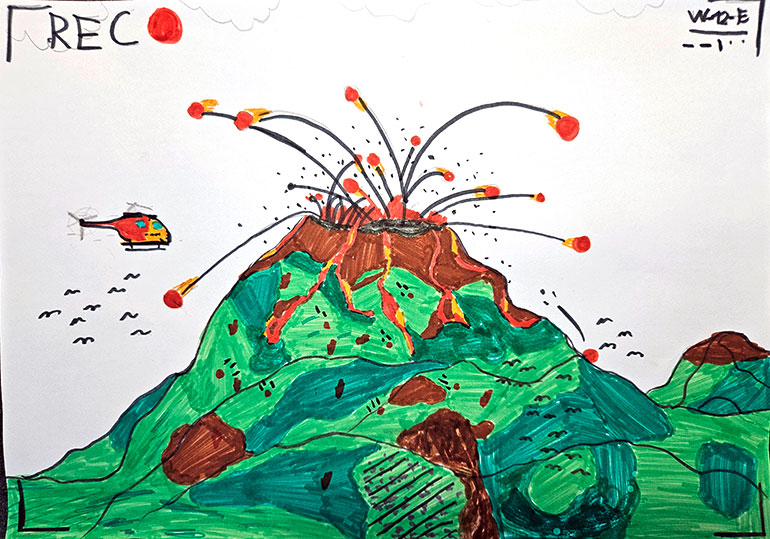 Concours de dessins - Volcan